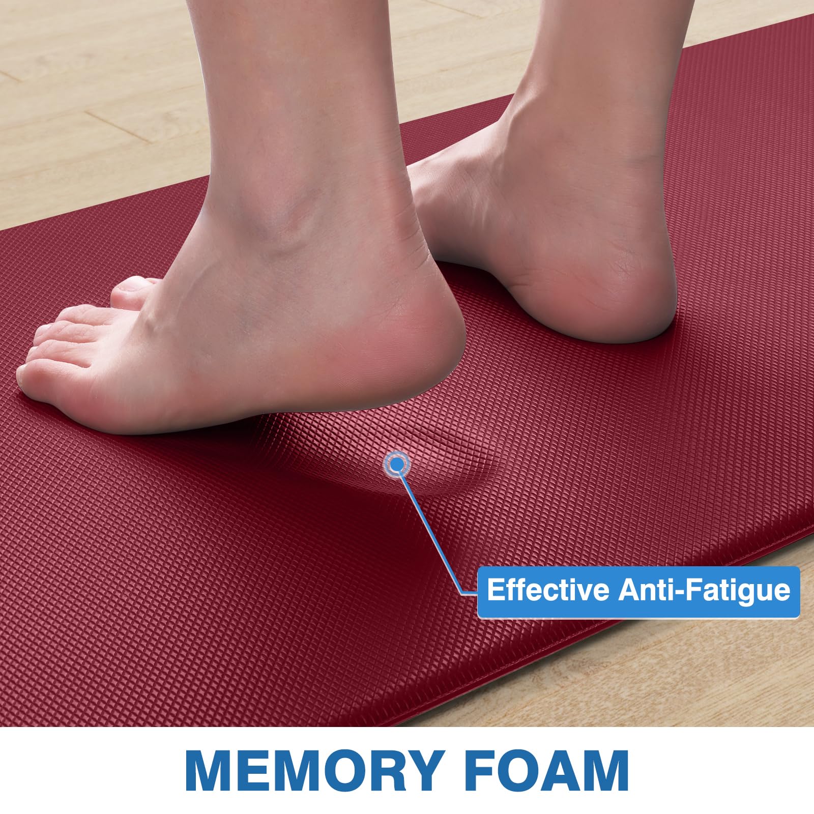 StepRite kitchen mats red durable material maintains support over time