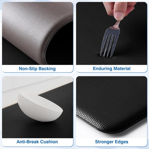 StepRite's stain-resistant texture stays clean after spills with quick wipe-down.