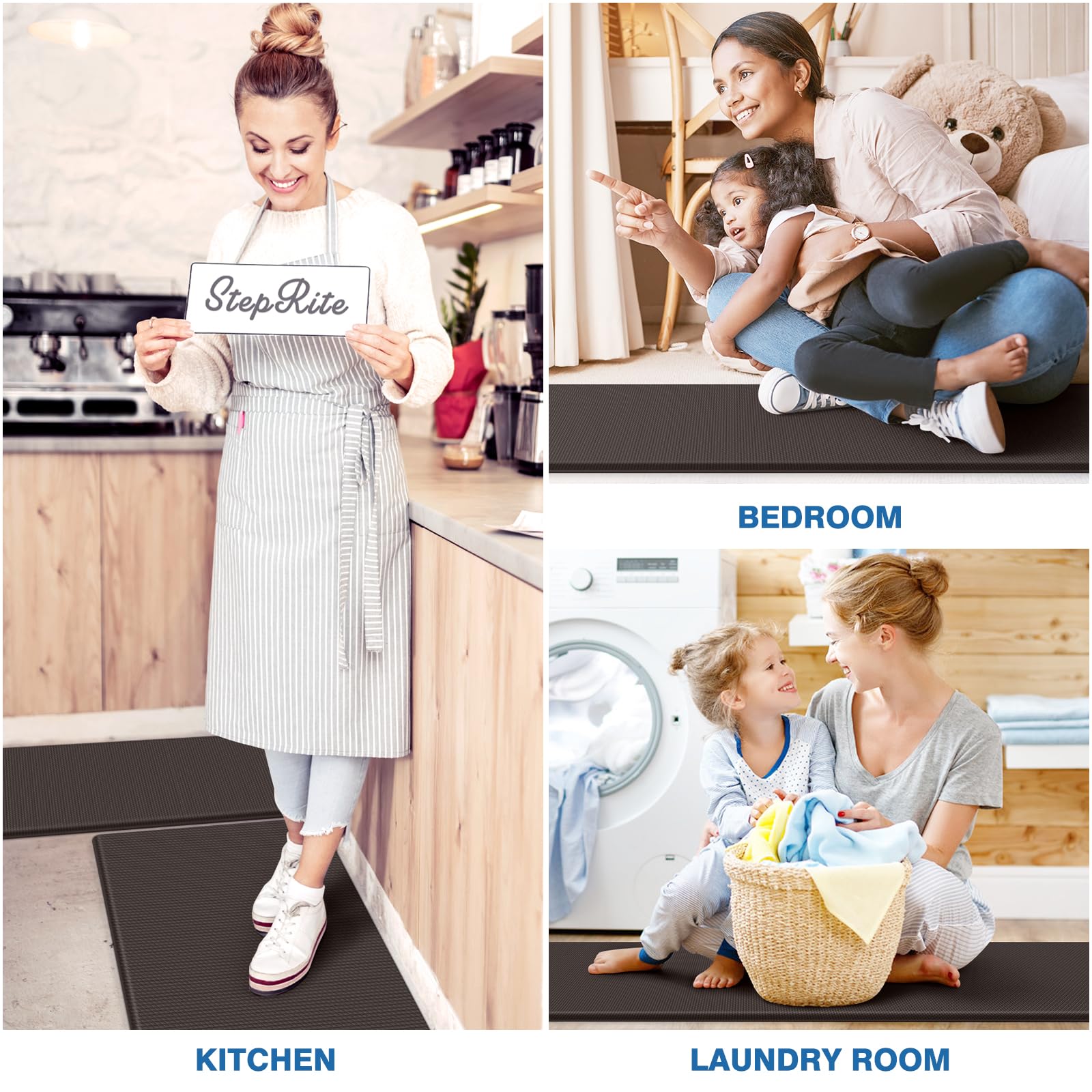 StepRite versatile 2-pack suits kitchen, laundry, office, and entryways.