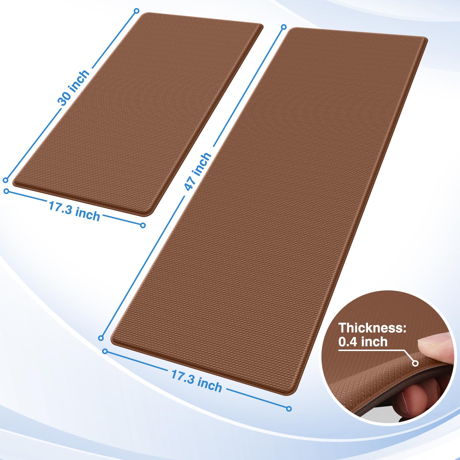 StepRite waterproof terracotta brown mats protect floors during meal prep