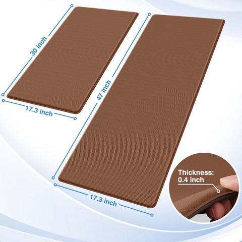 StepRite waterproof terracotta brown mats protect floors during meal prep
