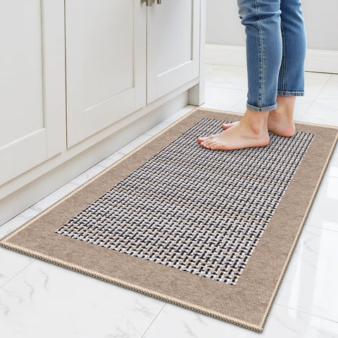 StepRite kitchen rug with soft chenille texture for cushioned standing and added style.