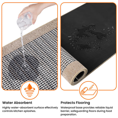 Ideal for high-traffic areas like kitchens and food prep zones.