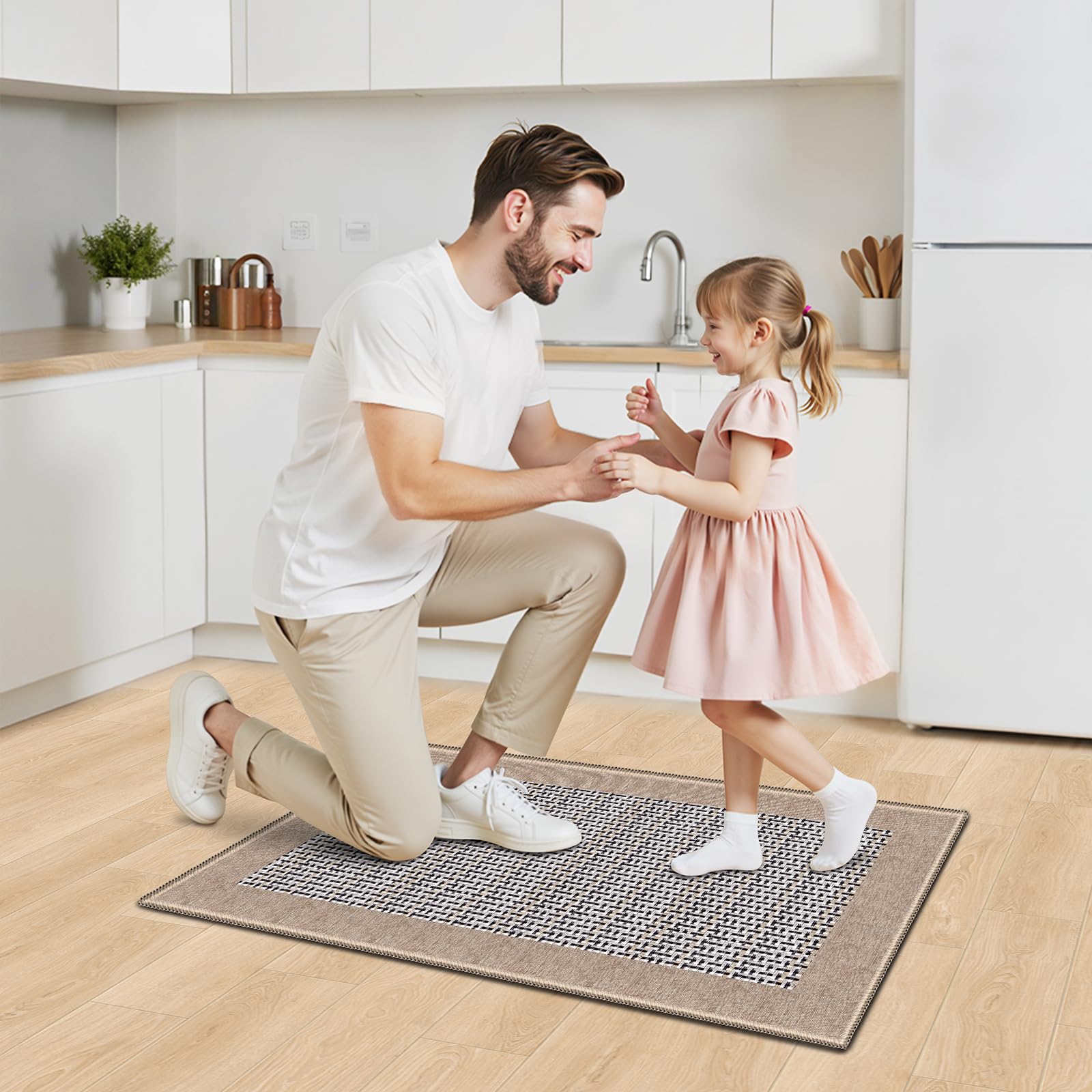 Durable backing protects floors from scuffs while adding a clean look.