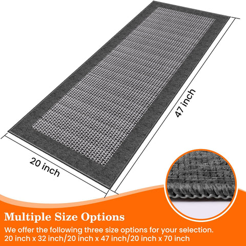 StepRite kitchen rug non-slip-backing for safe use on tile or hardwood.