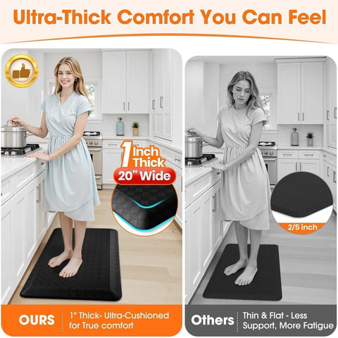 StepRite non-slip kitchen mat grips floors to prevent slips on various surfaces