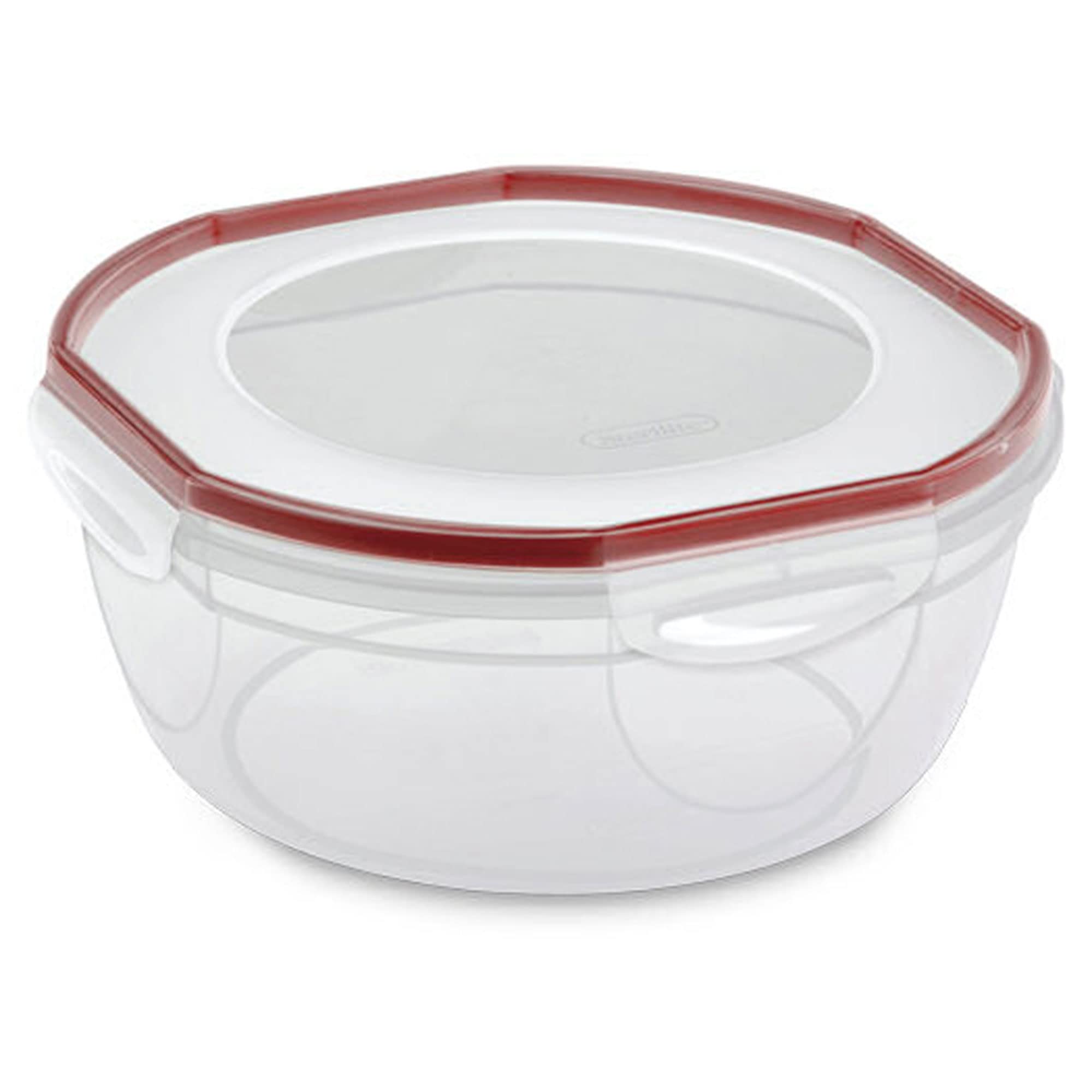 Sterilite Rocket Red Ultra Seal bowl, front view, ideal for airtight storage.