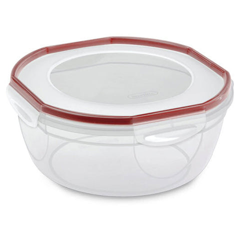 Sterilite Rocket Red Ultra Seal bowl, front view, ideal for airtight storage.