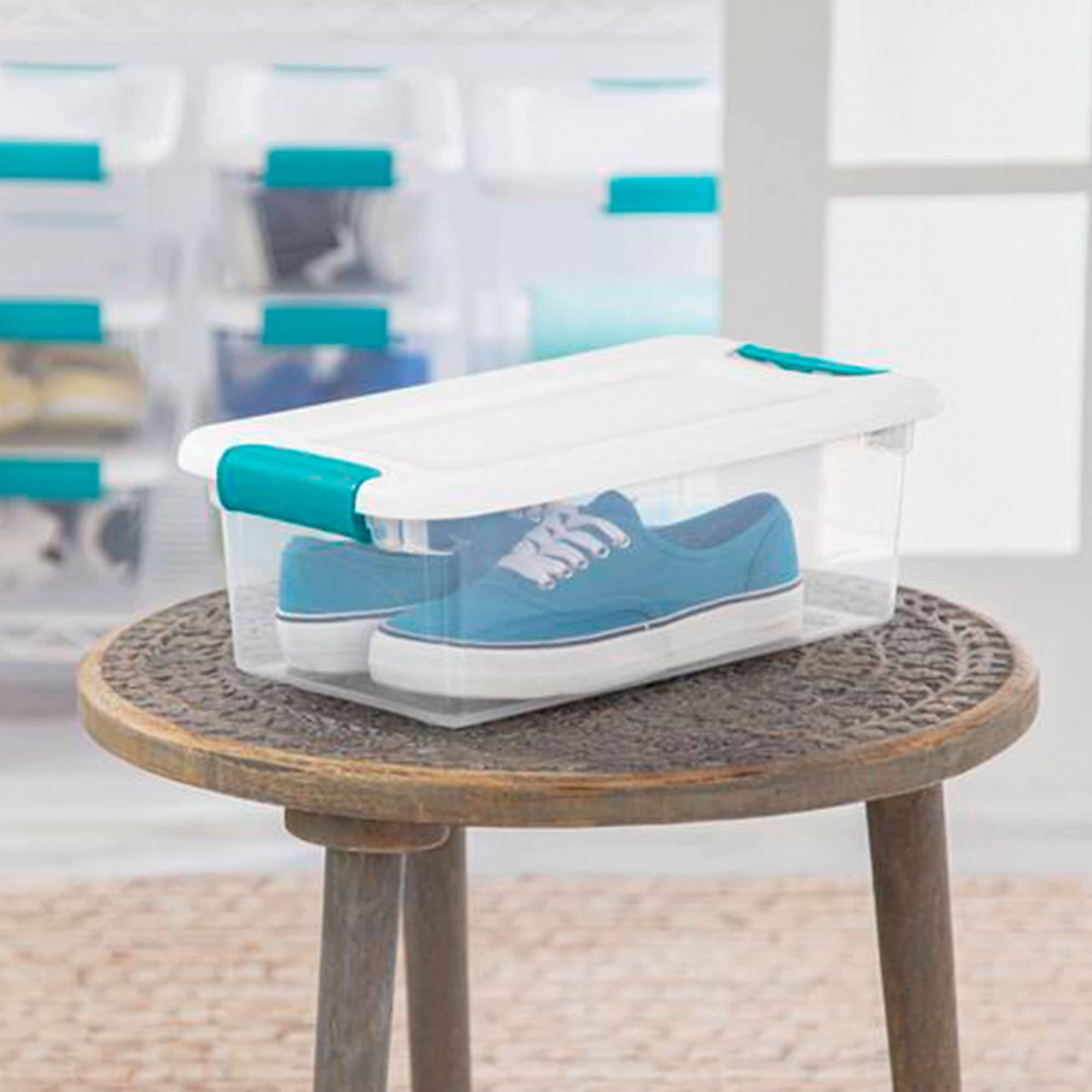 Sterilite See Latching Box detailed close-up emphasizes durable construction.