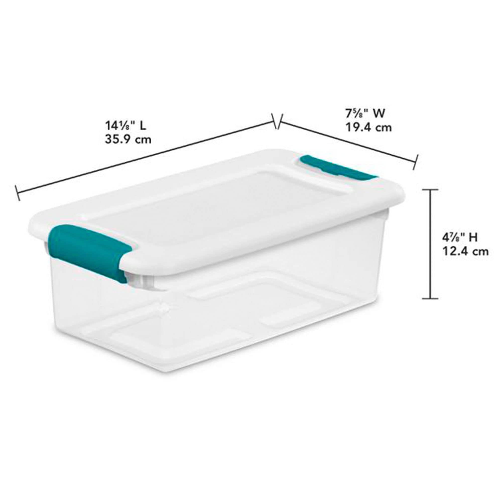 Sterilite See Latching Box stackable design helps save space when storing multiple boxes.