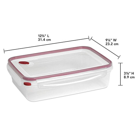 Sterilite Ultra-Seal 16-Cup container in clear with blue gasket for a watertight seal.
