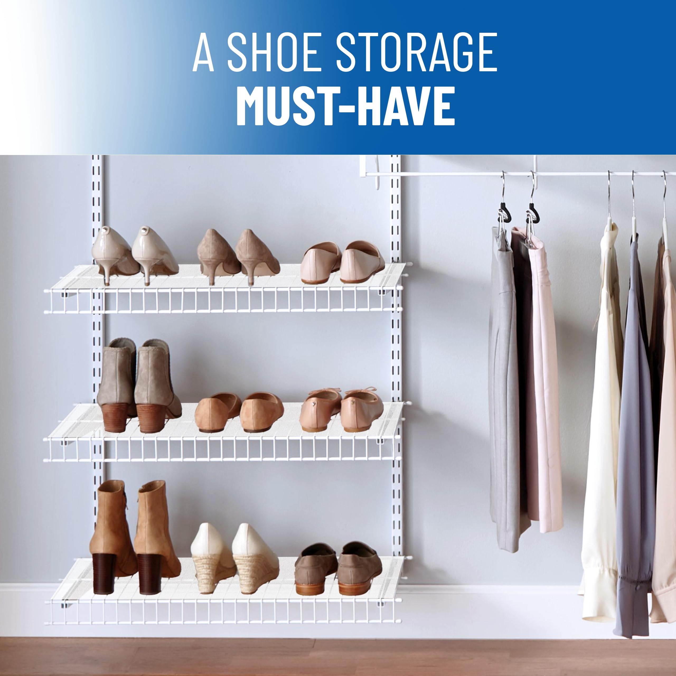 Sterling Shelf Liners 4-tier shelving compatibility ensures a snug fit