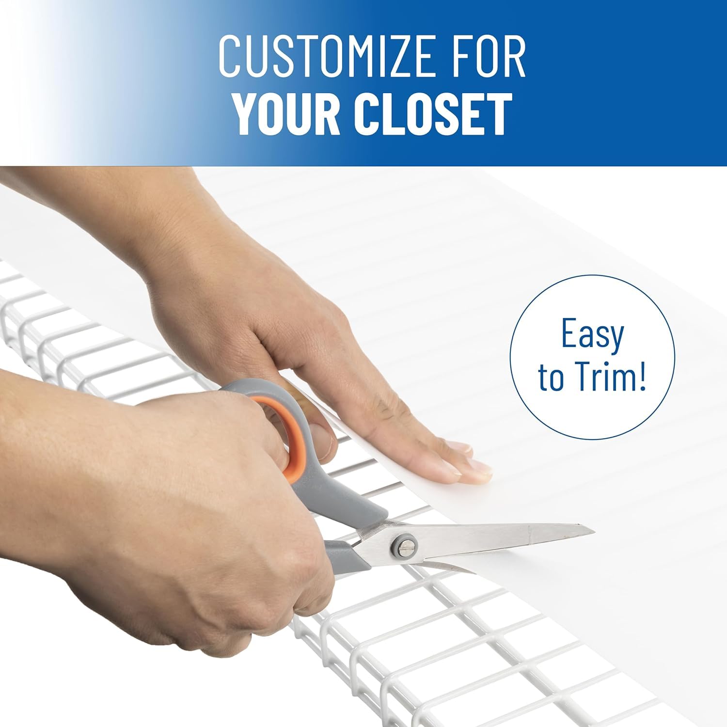 Sterling Shelf Liners fit four-tier wire shelving for organized pantries and closets.