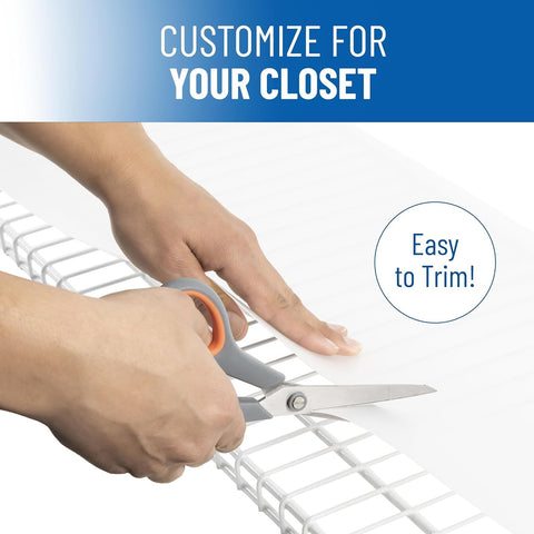 Sterling Shelf Liners fit four-tier wire shelving for organized pantries and closets.