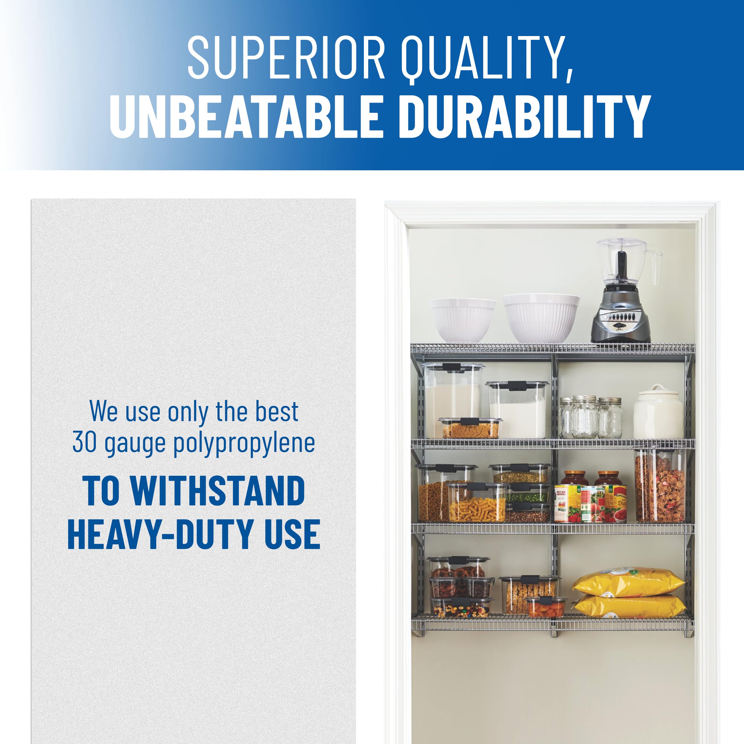 Sterling Shelf Liners clear design blends with any decor and helps visibility