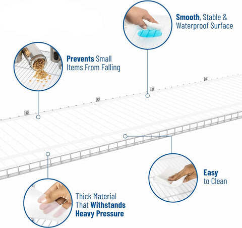 Sterling Shelf Liners can be cut to size for a precise fit.