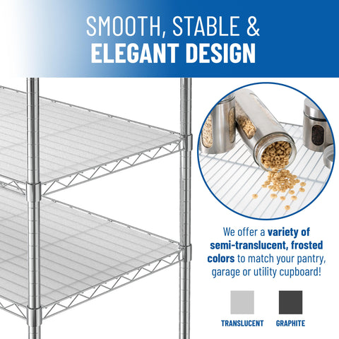 Sterling Shelf Liners Exact 17.3 by 47 inches to fit 18x48 systems.