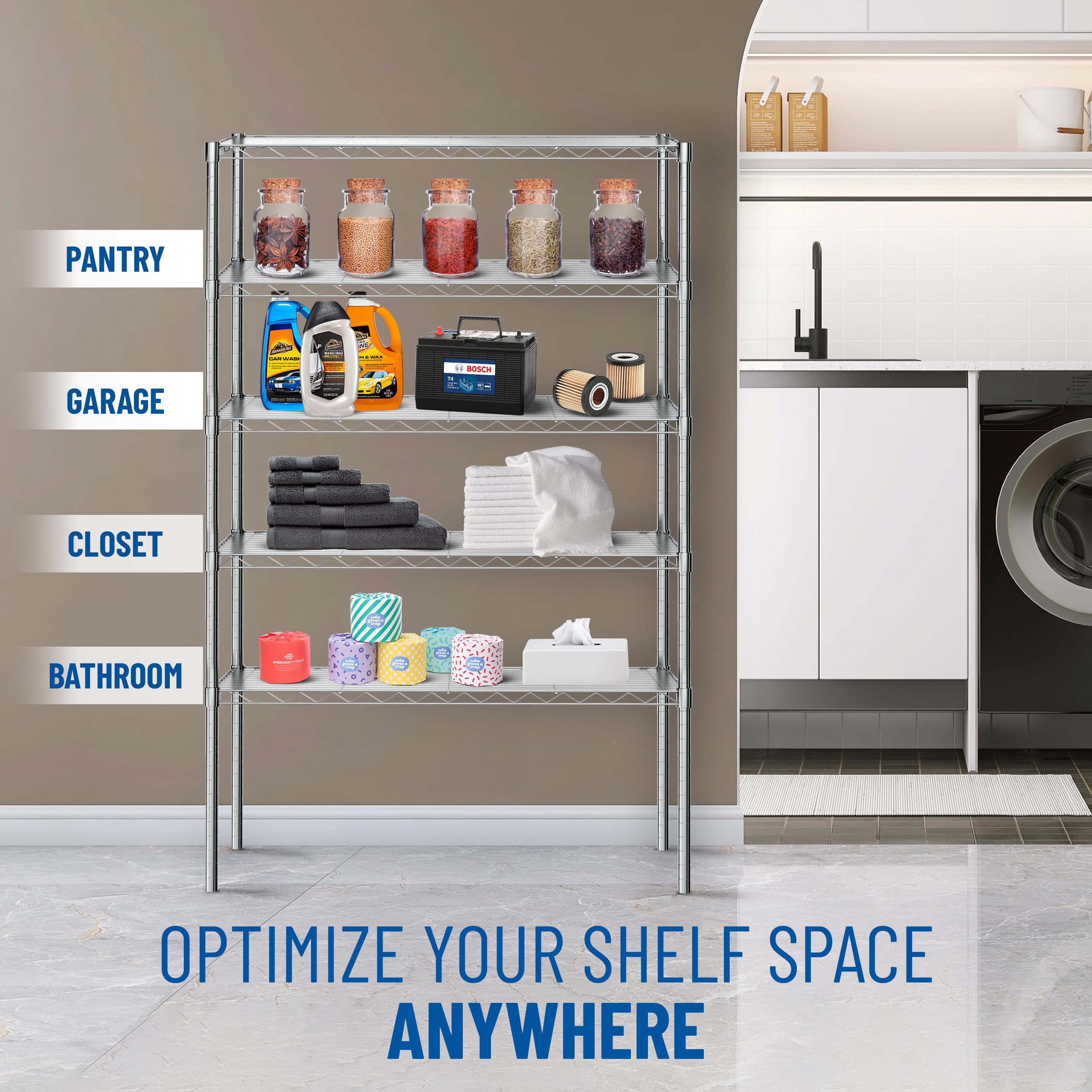 Sterling Shelf Liners Flat-packed design keeps edges flat during setup.