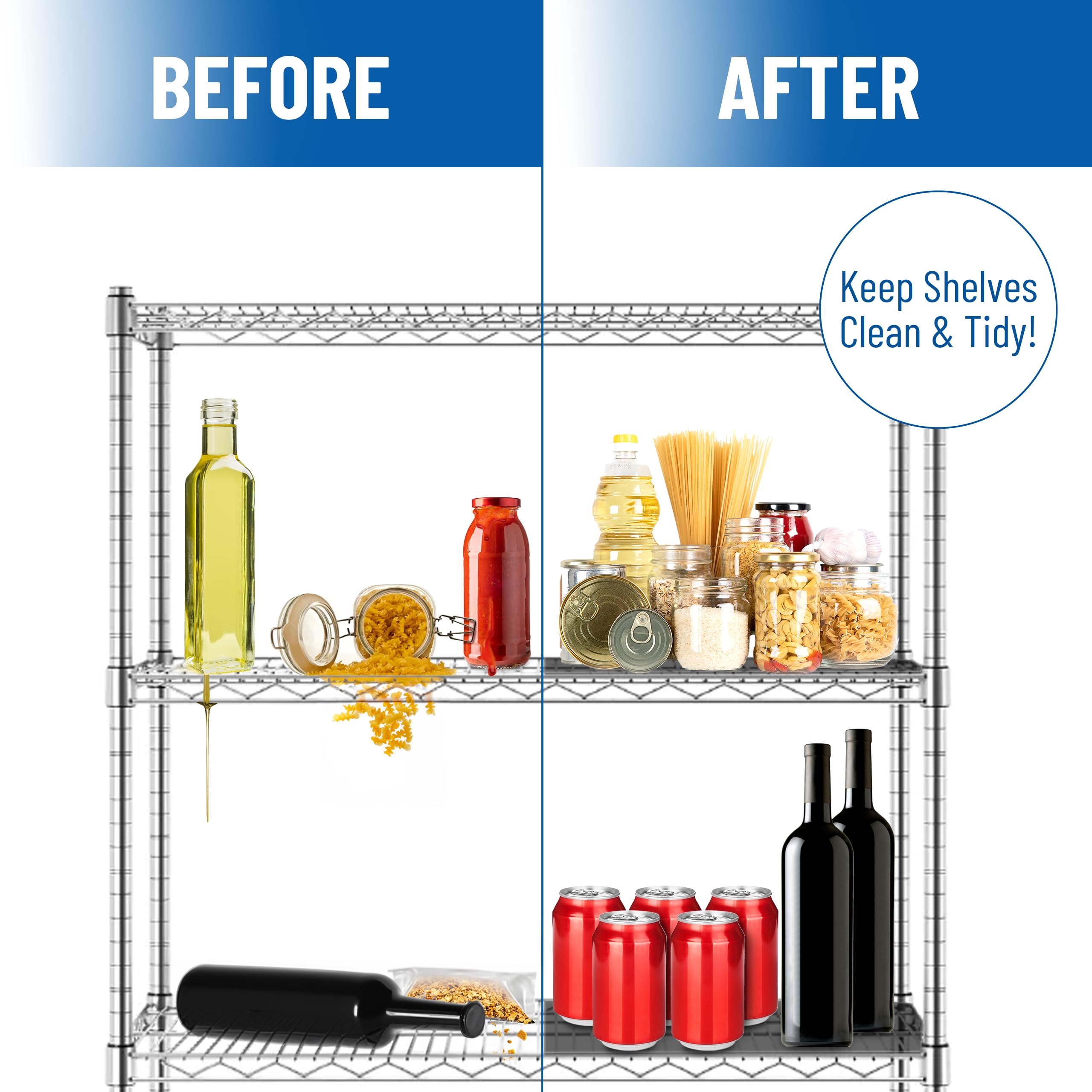Sterling Shelf Liners Ideal for pantry and closet organization.
