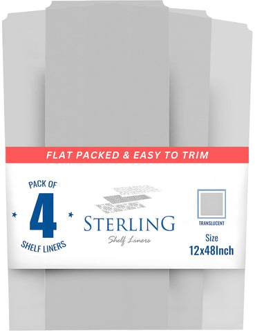 Sterling Shelf Liners wire shelf liner 12x48 clear keeps shelves protected from spills and dust
