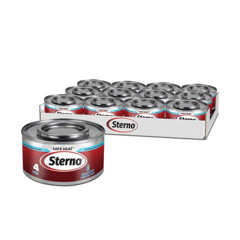Sterno Fuel Cans 24-pack box for easy restocking and reliable heat on events.
