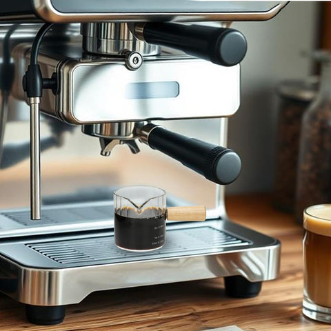 Steviieden demitasse cups in clear glass for refined cafe moments.