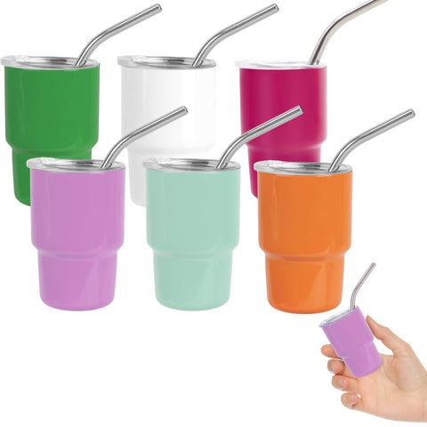 STFALI cute shot glasses set with straw 2oz for portable entertaining.