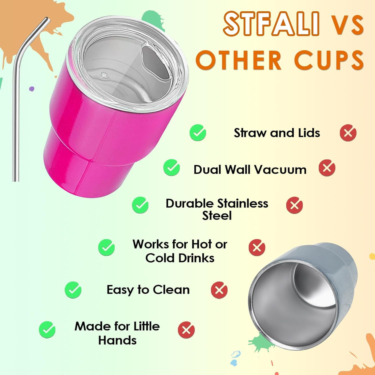 STFALI insulated stainless steel shot glasses balance durability and style.