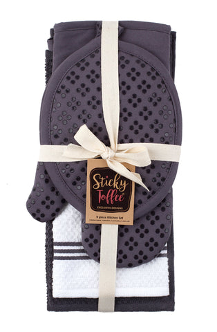Sticky Toffee packaging and set display ready for gifts.
