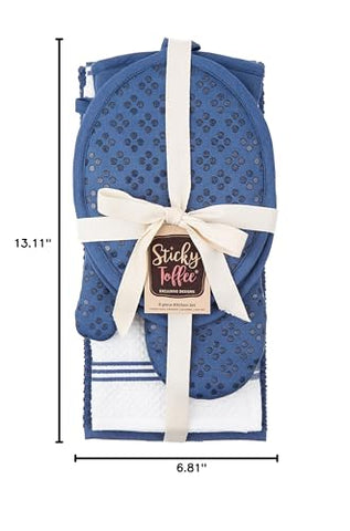 Sticky Toffee dark blue colorway adds chic kitchen decor