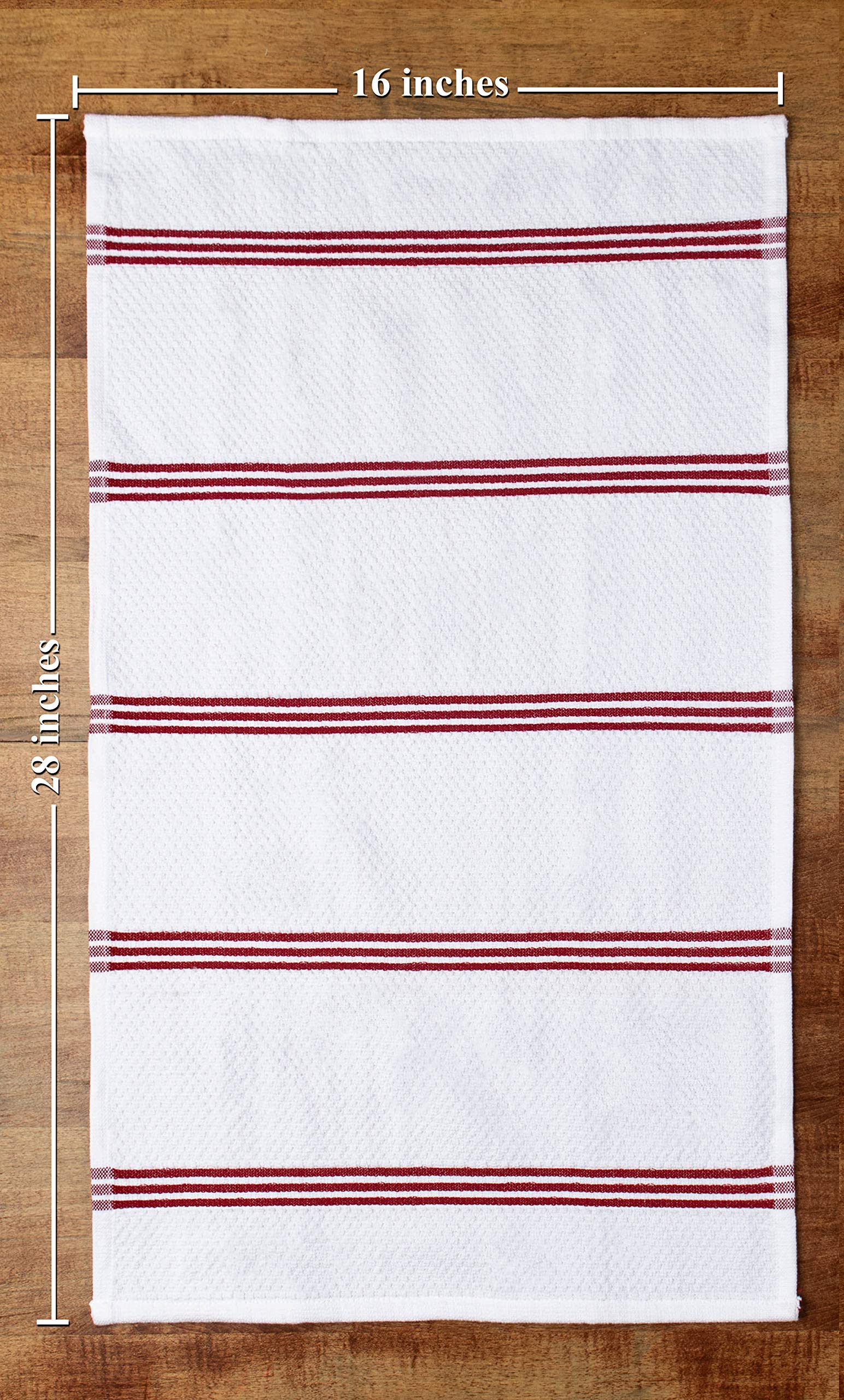 Sticky Toffee 28x16 inch towels provide ample surface area for kitchen tasks.