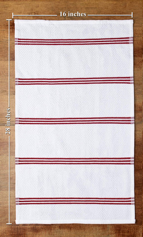 Sticky Toffee 28x16 inch towels provide ample surface area for kitchen tasks.