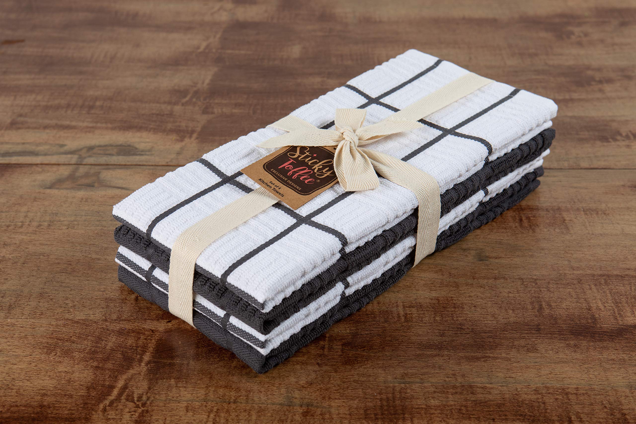 Sticky Toffee towels in action for drying dishes and wiping counters.