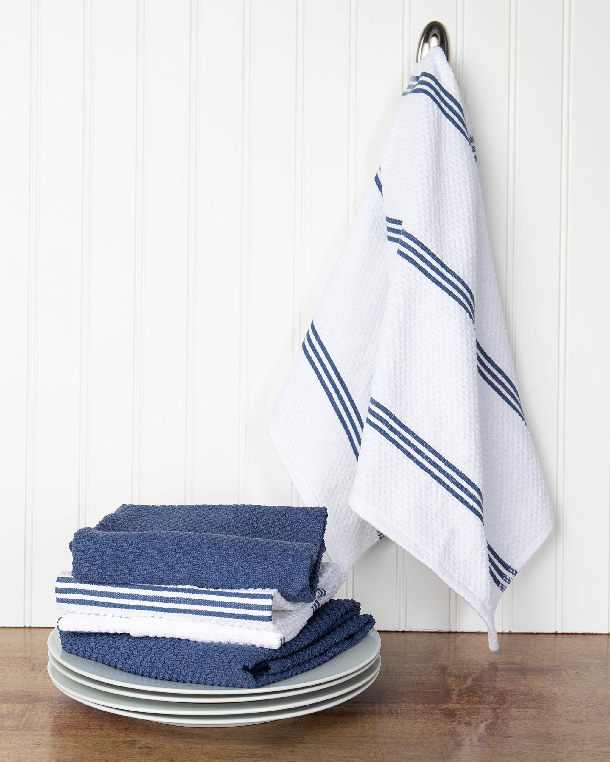 Sticky Toffee towels shown being machine washed and placed in a dryer.