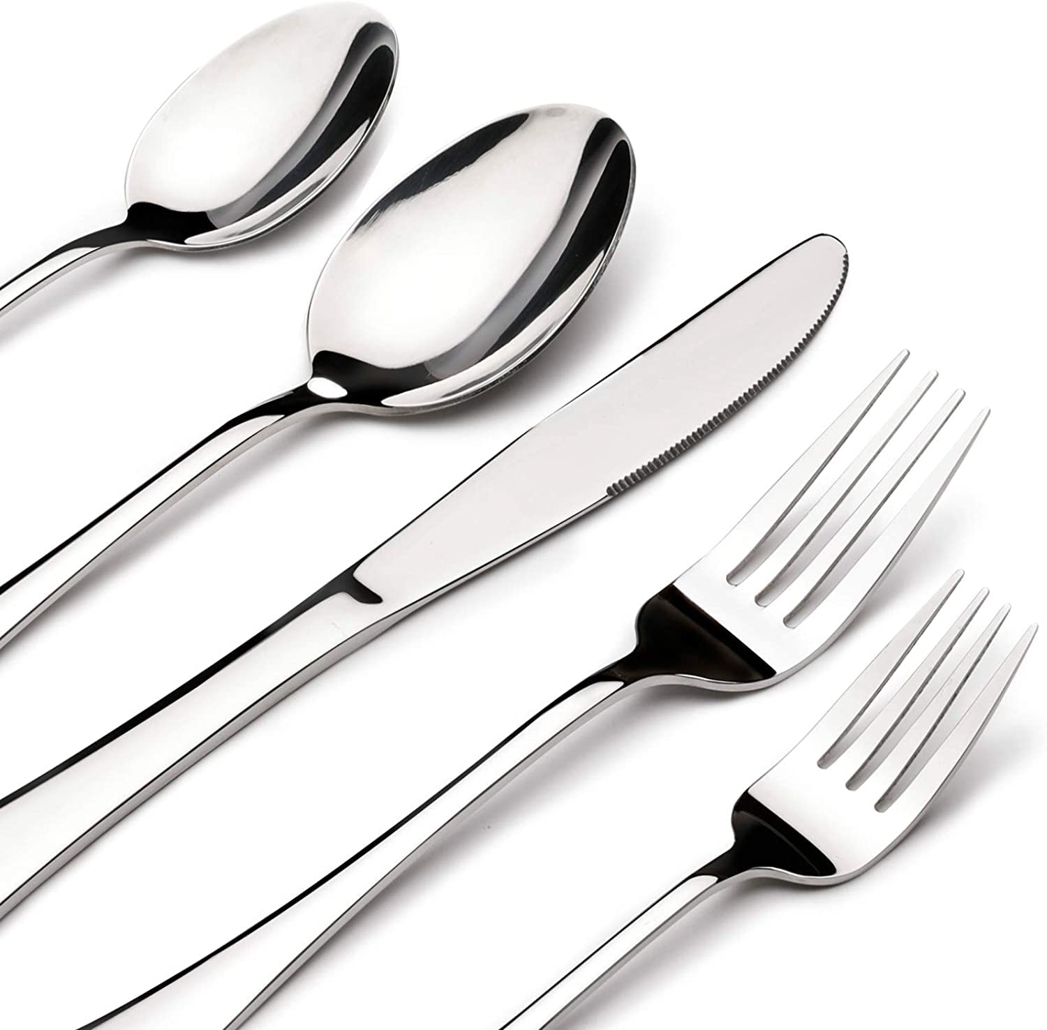 Stilloye 60-piece set with knives, durable dining knives for everyday meals