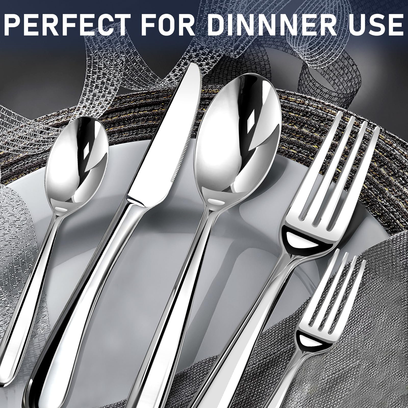 Stilloye dishwasher-safe flatware maintains a polished mirror finish after washing.