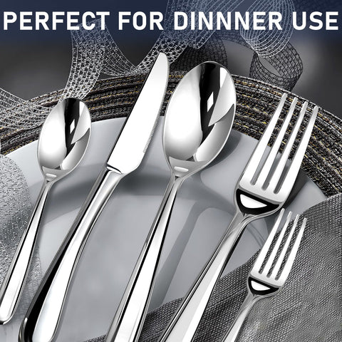 Stilloye dishwasher-safe flatware maintains a polished mirror finish after washing.