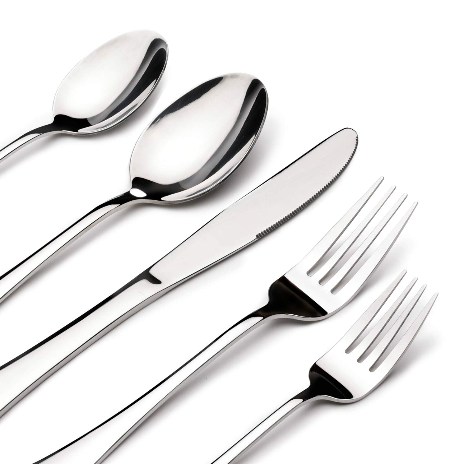 STILLOYE silverware 40-piece set arranged for everyday dining with durable stainless steel.