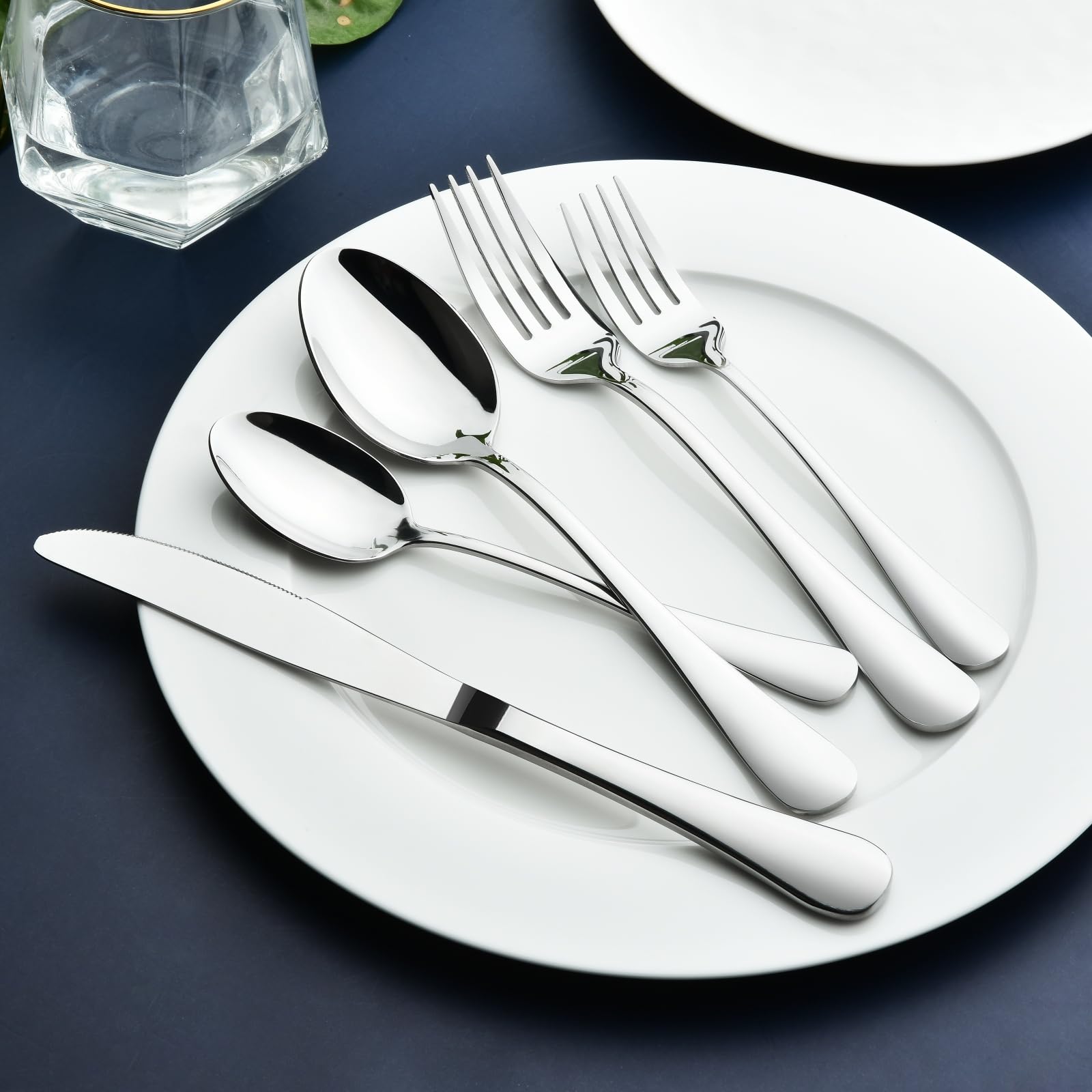 Stilloye silverware set 6 salad forks, sturdy stainless steel for everyday dining.