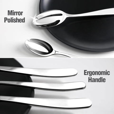 Stilloye balanced-weight handle close-up highlights comfortable grip for long meals.