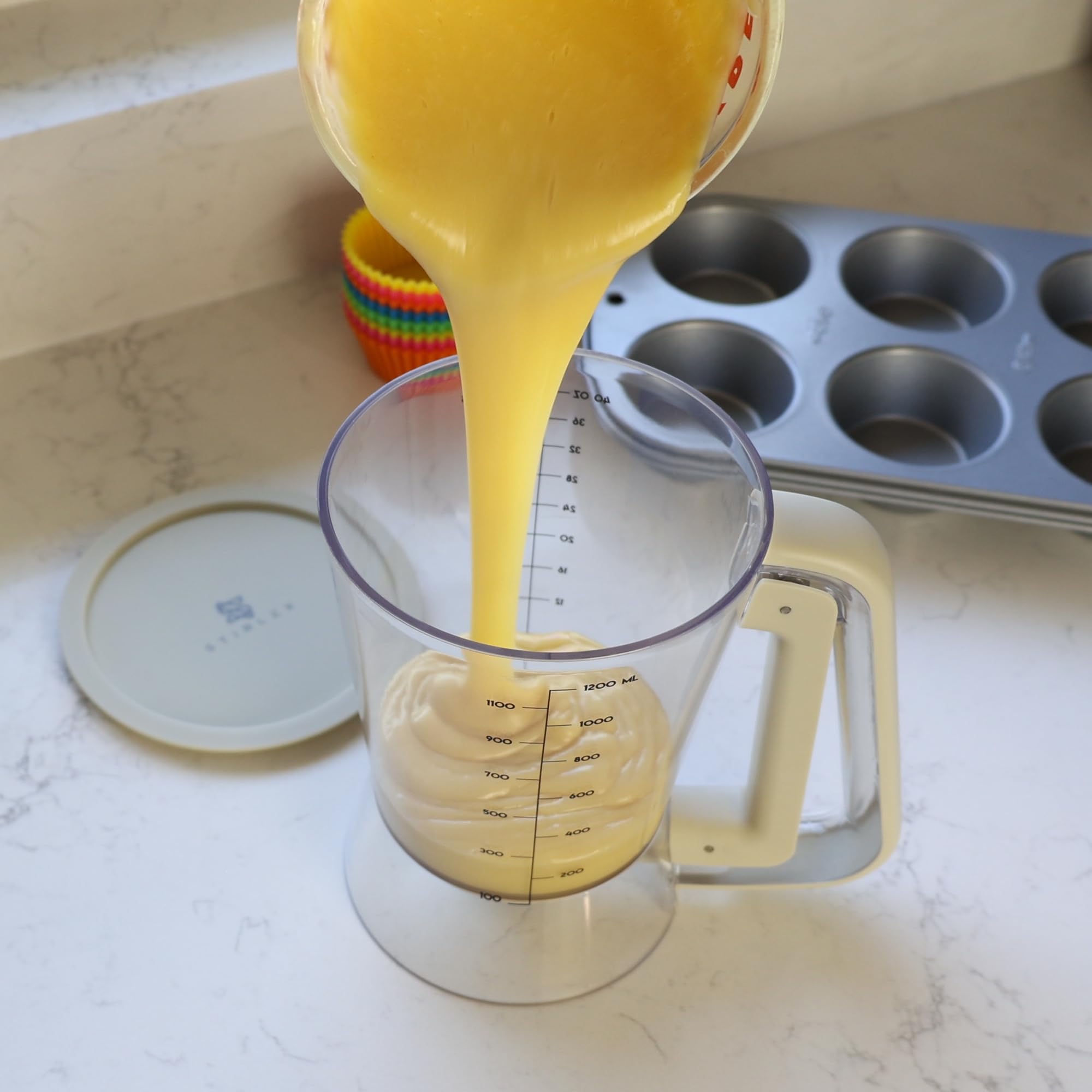 STIRLEX 5-cup capacity supports multiple batch sizes in one prep.