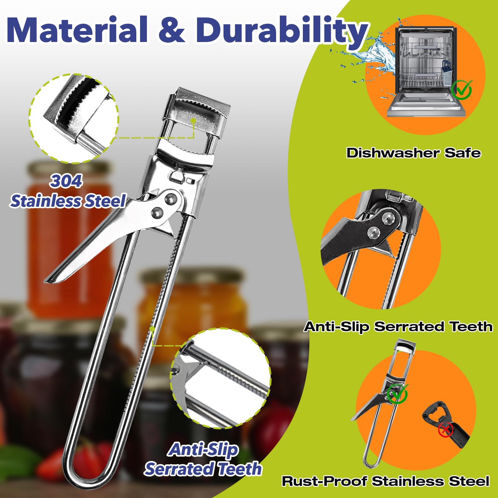 Stitokg stainless steel construction emphasizes durability for daily kitchen tasks.