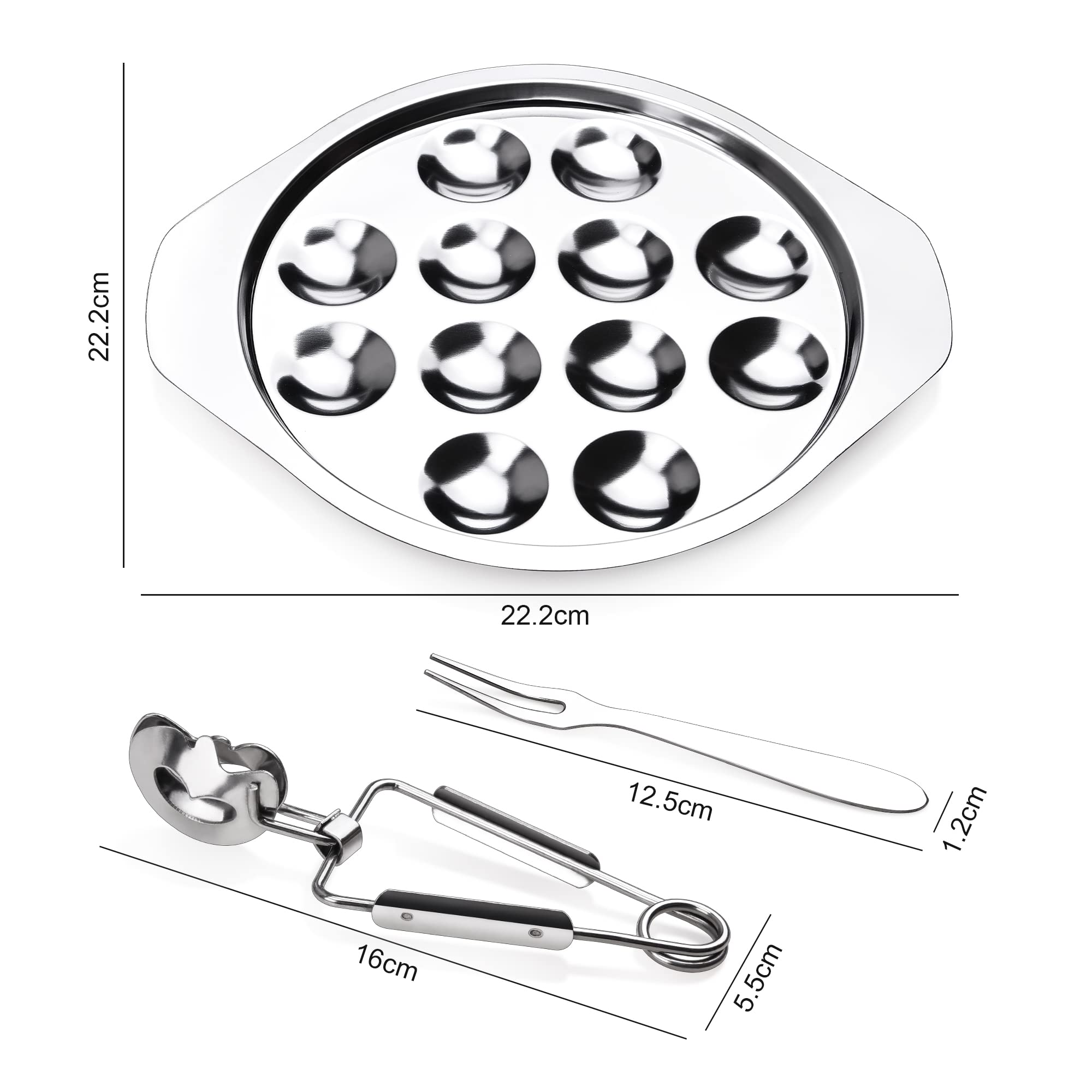 StnKitchExplor escargot forks designed for precise conch meat extraction.