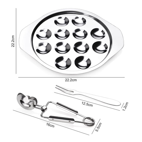 StnKitchExplor escargot forks designed for precise conch meat extraction.