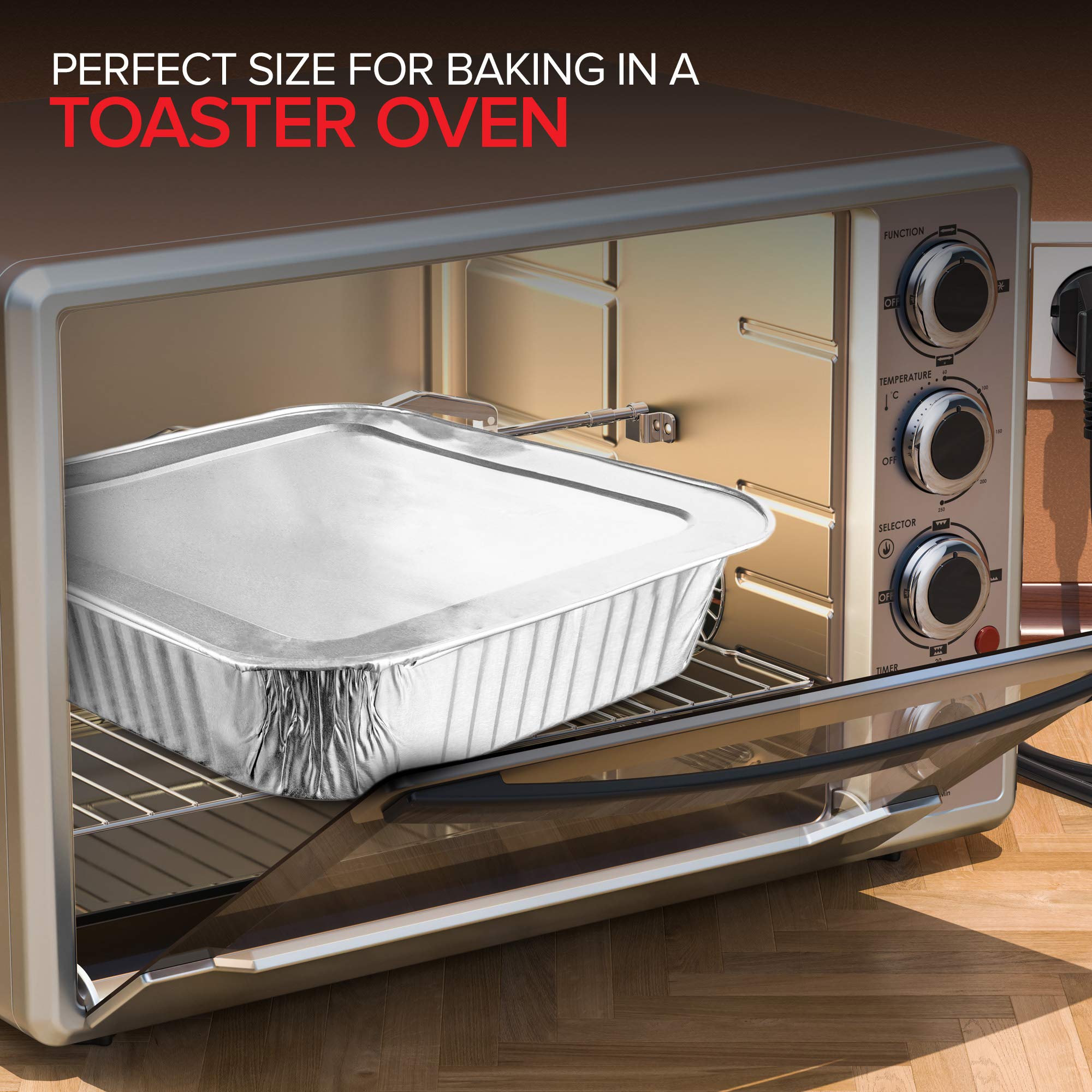 Stock Your Home 8x8 baking pan with lid, oven-ready for casseroles.
