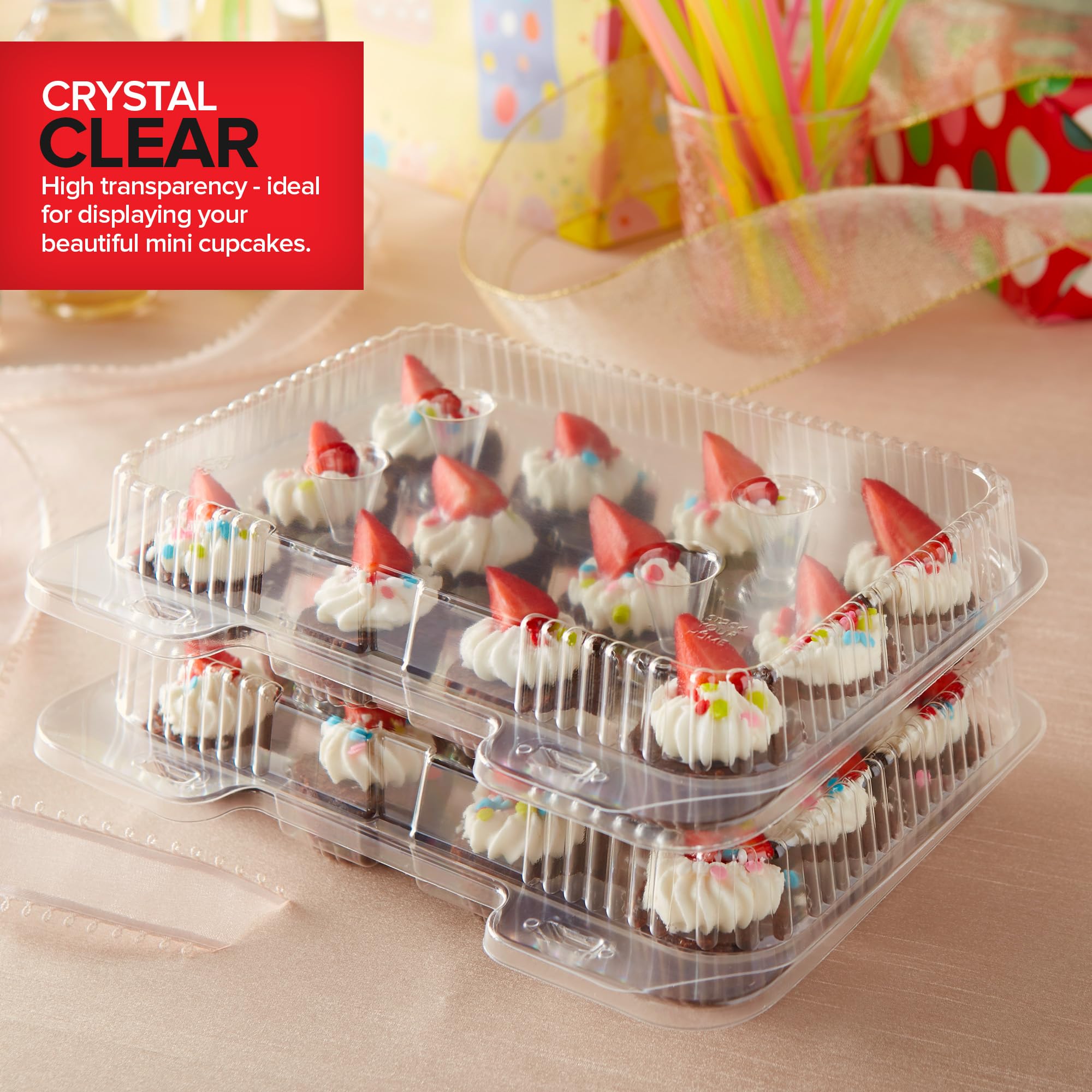 Stock Your Home airtight hinged dome lid secures decorations during transport