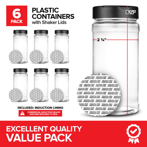 Stock Your Home clear plastic spice jars show contents clearly