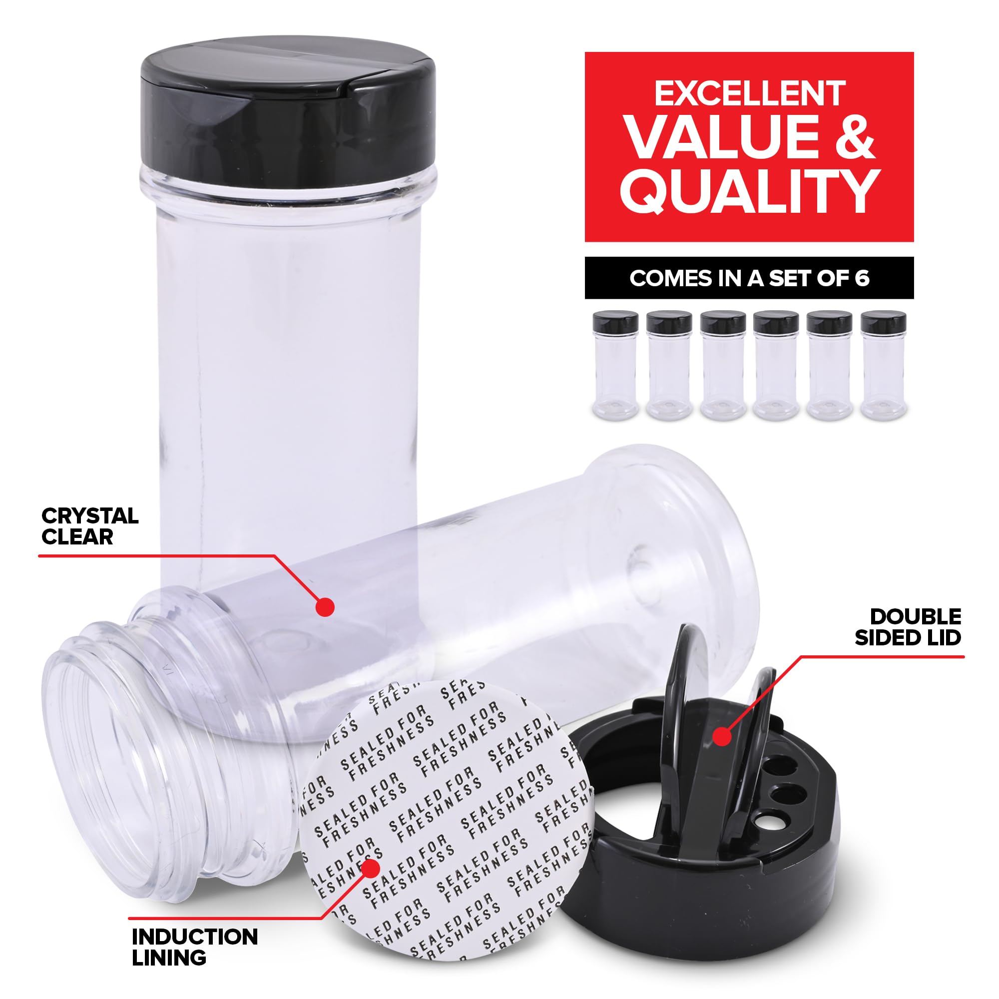 Stock Your Home clear jars show contents at a glance, saving time while cooking.