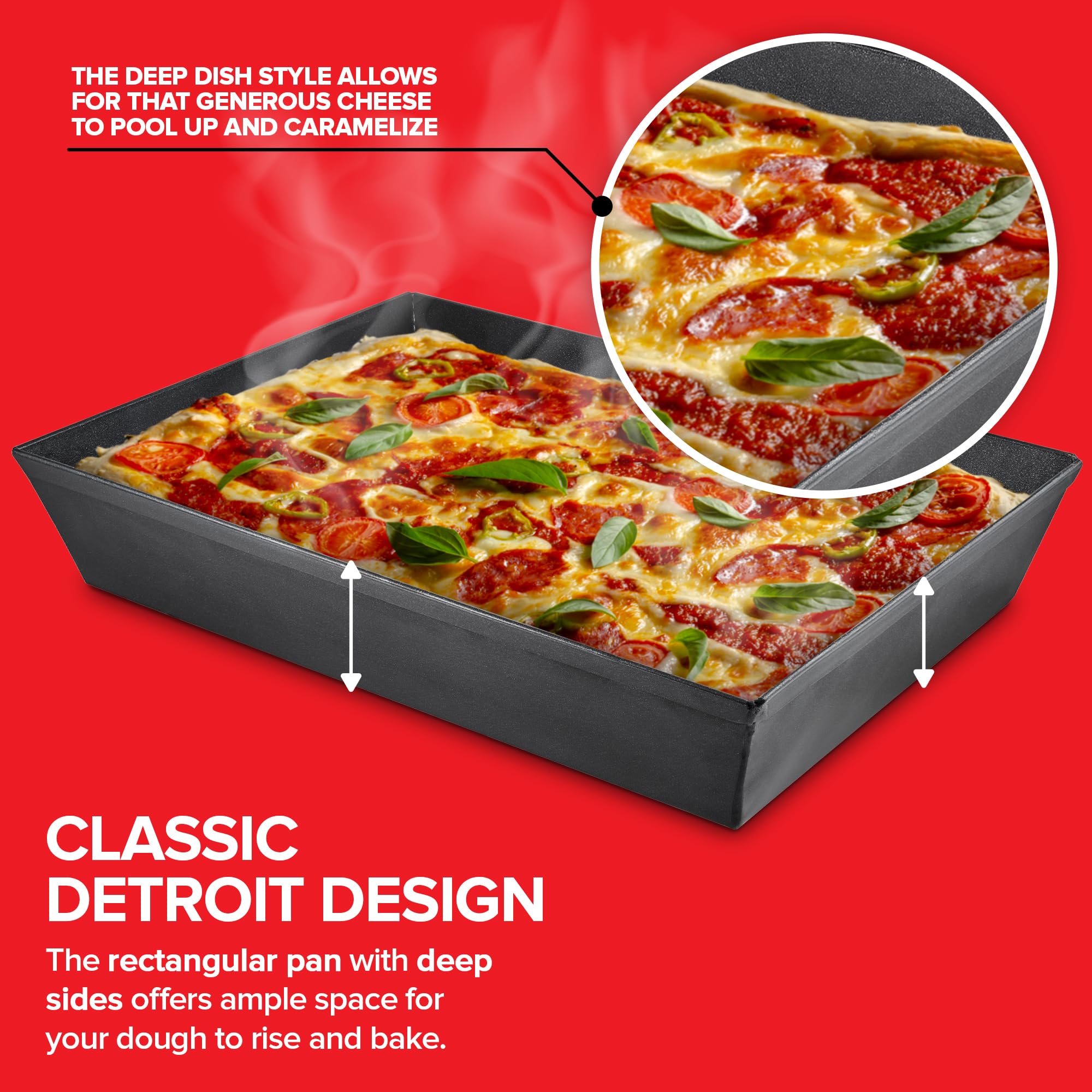 Stock Your Home Detroit 10x14 pan nonstick coating enables easy release