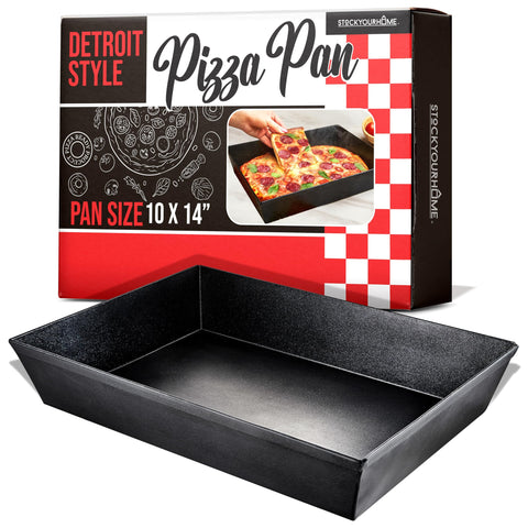 Stock Your Home Detroit 10x14 pizza pan top view for even heat and crisp crust
